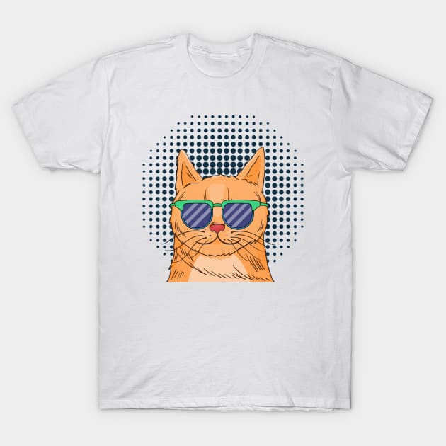 Cat Glasses: Cat eye glasses T-Shirt by ahmad211